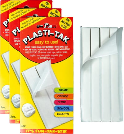 Herbruikbare Plakgum Set 3 Stuks - Sterke Zelfklevende Kneedbare Montagepasta