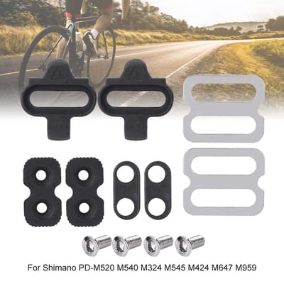Dailygoods- Schoenplaatjes Duurzaam - Compatibel met Shimano PD-M520/M540/M324/M545/M424/M647/M959 - SPD/Schoenplaatjes - Chroom-molybdeenstaal - Roestvrij staal - Stevig en duurzaam - Fietsklemmen