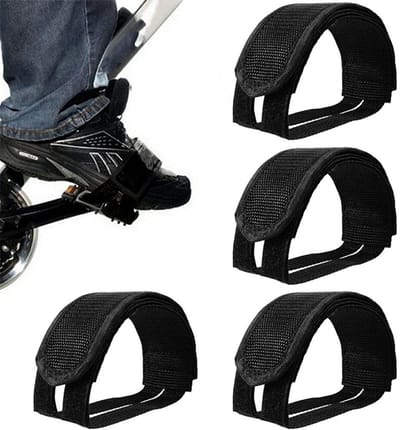 Pedaalriemen Hometrainer - 2 Paar - Fietspedaalriemen - Pedal Straps - Beam Foot - Fietspedalen Race - Nylon Riembevestiging - Toeclips Universeel - Fietspedalen Bands Voeten Set - Geschikt Voor Fietsen Met Vaste Versnelling En Mountainbikes - Zwart