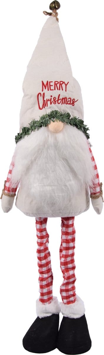 Gnome Staand 100 cm en laag naar 75 cm - Kerst Kabouter Puntmuts - Kabouters - Kerstman | Dwerg | Staand Puntmuts | Kerst zittende kabouter Gevuld met pluche | stabiele Gnome