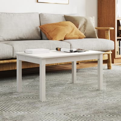 vidaXL - Salontafel - 80x50x40 - cm - massief - grenenhout - wit