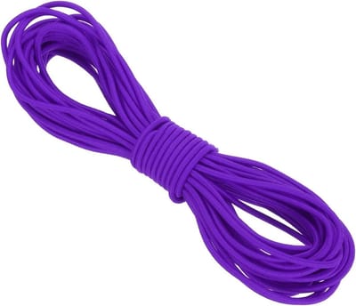 Elastisch Koord - Bungee Touw - Bevestigen & Vastzetten - Nylon Buitenlaag - 33 Ft x 1/8" - Donkerpaars