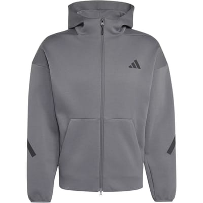 Regular fit sweatjack van polyestermix met capuchon