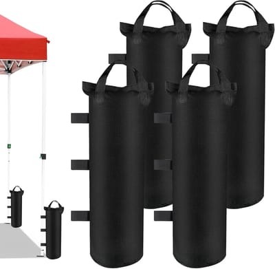 Set van 4 Outdoor Tent Gewichten - Oxford 600D Gewichten voor Tuin, Gazebo en Camping - Zandzakken voor Extra Stabiliteit en Bevestiging van Tenten