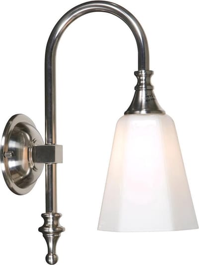 Linea Verdace - Badkamerlamp Classic Boog Opal Wit Hexa 1XG9IP44 Nikkel 2