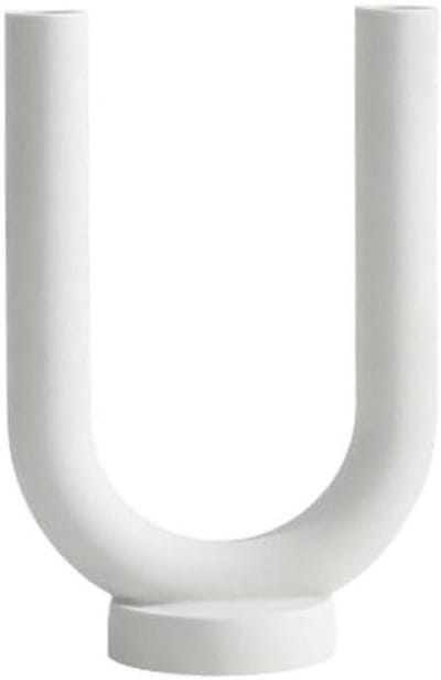 Kandelaar Witte Geometrie - Kaarsenhouder Modern - Sfeerverlichting Huis - Uniek Geometrisch Design - Niet gespecificeerd - Wit