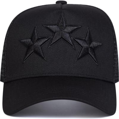 Unisex Pentagram Borduurwerk Baseball Net Caps Lente En Zomer Buiten Verstelbare Casual Hoeden Zonbescherming Hoed Sport Cap black