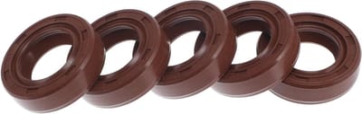 Dubbele Lip Olieafdichting 15x25x7mm met Roterende Veerstalen Afdichtingsring - 5 Stuks Rubber FKM voor Hoge Druk en Duurzaamheid