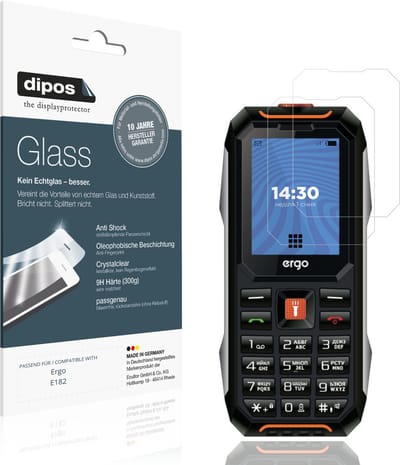dipos – 2x Pantserfolie geschikt voor Ergo E182 | 9H Screenprotector