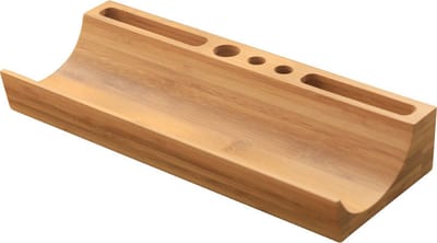 Pennenbakje - Ook geschikt voor het opbergen van Telefoon - bamboe hout pennenbak - pennenhouder - bureau organizer