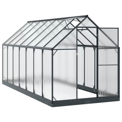 Serre de jardin avec porte Anthracite 183,5 x 423,5 x 207 cm
