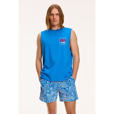 Shiwi Beyond The Blues Sleeveless T-shirt Skydive Blue Maat: S | Tanktops Outlet | Heren | Blauw