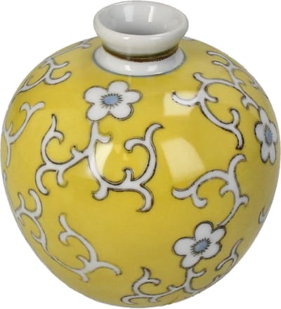 HD Collection Vaas Porselein Geel 11,5x11,5x11,5cm