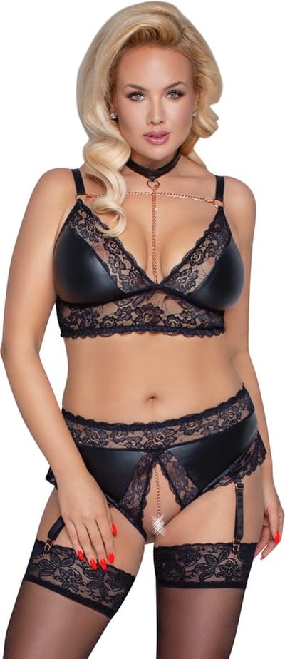 Curvy Bondage Beha Lingerie Set