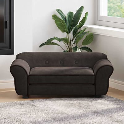 vidaXL Hondenbank 72x45x30 cm pluche bruin