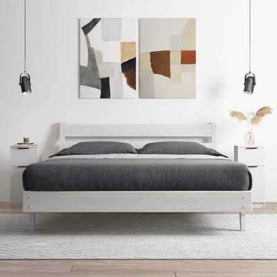 vidaXL - Dressoirs - 2 - st - 30x30x70 - cm - bewerkt - hout - wit
