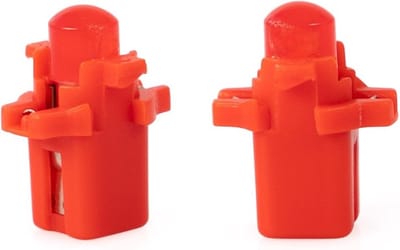 B8.3d auto lamp 2 stuks rood | LED dashboardverlichting - knoppen - schakelaars | 12V DC