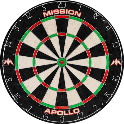 Mission Apollo Dartboard Set met 2 Sets Dartpijlen