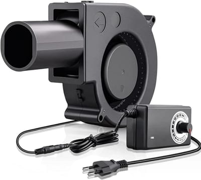 GELLDG Grillventilator - Gashaardventilator - Blower - Turbineblazer - Vervangende ventilator voor BBQ-grill - met controller - 12V/220V ventilator voor huishoudelijke apparaten