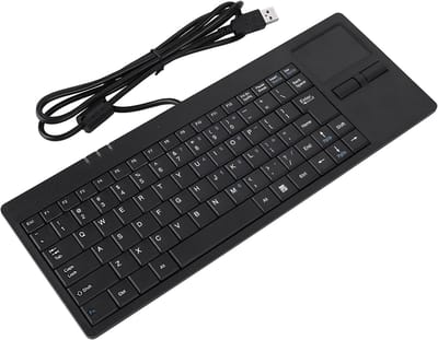 Bedraad Compact Toetsenbord met Geïntegreerde Touchpad - 86 Toetsen, Ultradun en Ergonomisch voor Desktop en Laptop