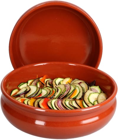 Set van 2 cazuela klei kommen Berlijn bol 24cm - 99513