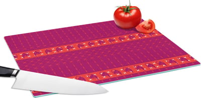Glazen Snijplank - 39x28 - Olifant - Design - Roze - Snijplanken Glas