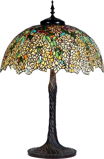 Lumilamp Tiffany Tafellamp Ø 56x83 cm Geel Glas