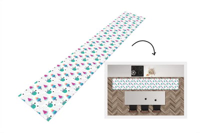 Keukenloper - Loper keuken - Patroon - IJs - Watermeloen - 300x50 cm - Keukenloper vinyl