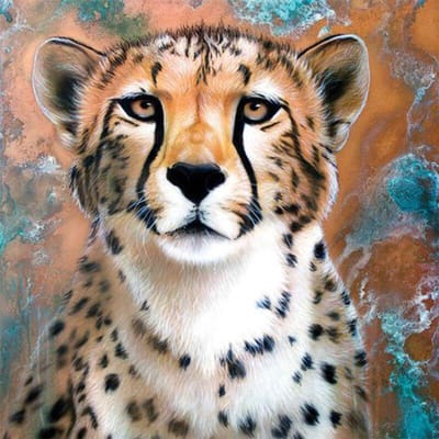 5D bricolage diamant brodé animaux forêt léopard diamant peinture diamant broderie 30x30CM black