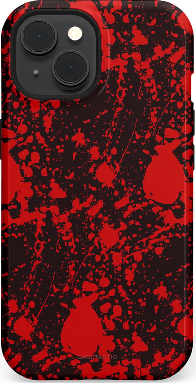 Casetastic Hoesje Geschikt voor Apple iPhone 15 Magsafe - Stijlvolle Beschermende Duo-layer Case - In de schaduw van bloed