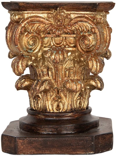 Clayre & Eef Plantentafel 12x12x16 cm Bruin Kunststof