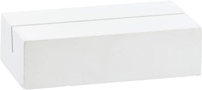 Kaarthouders Hout - Tafelkaarten Menukaarten - Feestelijke Decoratie - Licht Schuine Sleuf - 4 x 76 x 2 cm - Wit