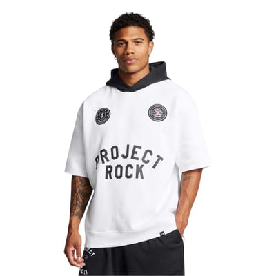 Under Armour Heren Project Rock Relaxed Fit Hoodie (Wit)