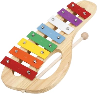Xylofoon Beginners - Muziekinstrument Slagwerk - Muziek Ontdekken - 8 Tonen Esdoorn - 31.5 cm - Regenboog