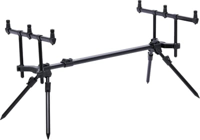 Rod Pod - Vissteun - Vissen - Verstelbaar - 3 Hengels - Zwart