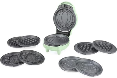 Nexvo® Wafelijzer met verwisselbare platen - Wafelijzer - Groen -‎18cm x 14cm x 10 cm