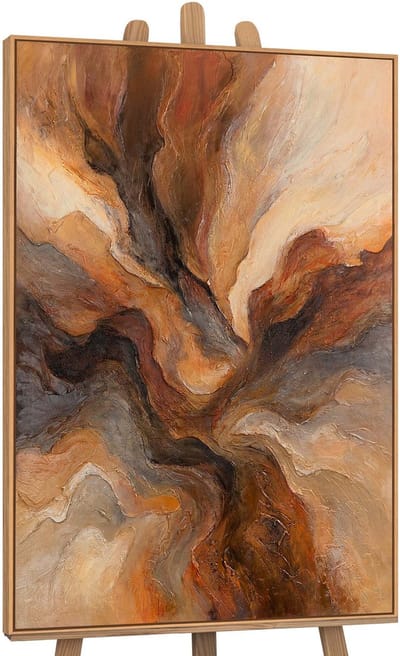 Canvas schilderij handgeschilderd flash of eternity abstract – YS-Art Gallery – Luxe wanddecoratie voor woonkamer – Modern schilderij voor slaapkamer en hal
