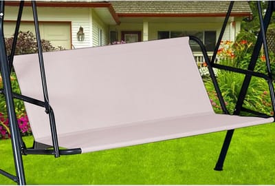 Schommelbank zitting vervanging, schommelbank zitting, reserve-schommel stoelhoes voor schommelbank, stof voor schommelbank, zitting 600D Oxford-weefsel (148 x 52 x 52 cm, wit)