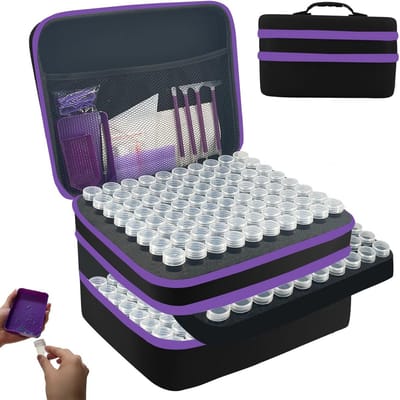 Opbergcontainers Diamant Schilderen - Diamant Kunst Organizer - Hobby Benodigdheden Organiseren - 240 Potten