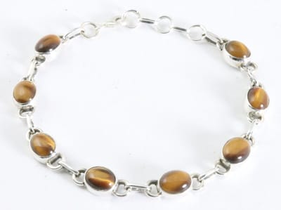 Zilveren armband met tijgeroog