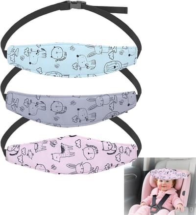 3 Stuks Kinder Hoofdkussens voor Autostoel, Comfortabele Hoofdsteunen voor Kinderen, Ideaal voor Slapen en Kinderwagens