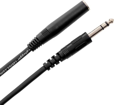 Kabel Jack Stereo - Verlengkabel Audio - Muziek Maken - Corrosiebestendige Connectoren - 6 Meter - Zwart