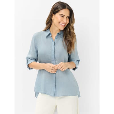 Brax Dames Overhemd  Style VICKI vintage blue, lichtblauw, maat 44