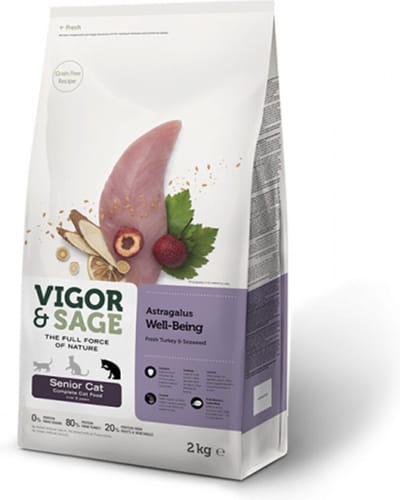 Vigor & Sage Kattenvoer Senior Well-Being Astragalus 2 kg