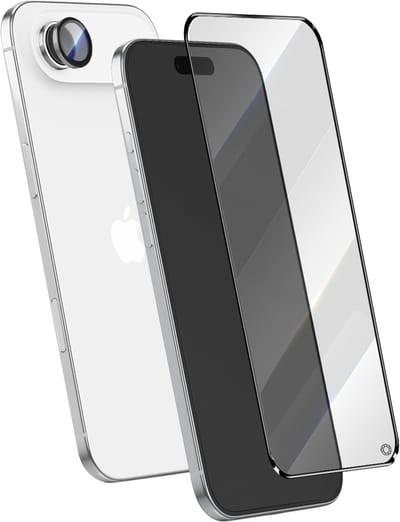 Force Case, Screenprotector geschikt voor iPhone Air - 2.5D Tempered Glass met Lens Protector, Transparant
