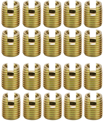 Dailygoods- Schroefdraadinzet 20 Stuks - Roestvrij Staal/Koolstofstaal - M2/M3/M4/M5/M6/M8/M10/M12 - Tappende Inzetstukken - Lengte 6-10 mm - 100% Nieuw