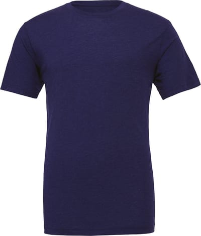 Bella+Canvas Unisex Triblend Crew Neck T-Shirt CV3413 - Navy Triblend (Heather) - S