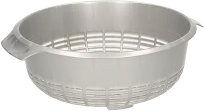 Plasticforte groente - pasta - rijst afgieten vergiet - kunststof - zilver - 27 x 23 x 9 cm