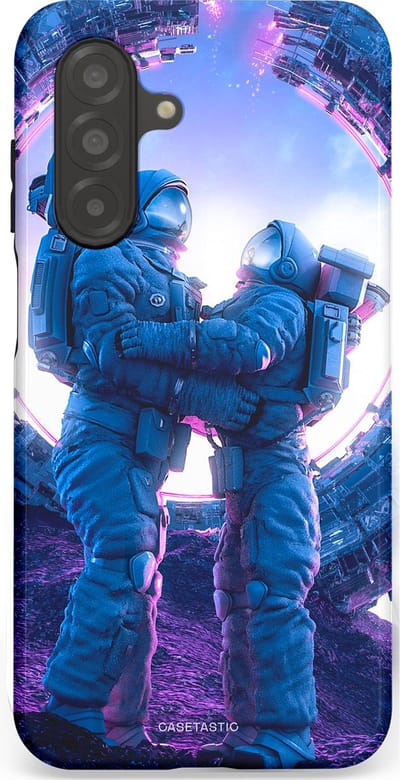 Casetastic Hoesje Geschikt voor Samsung A26 - Stijlvolle Beschermende Duo-layer Case - Ruimtereis vol liefde