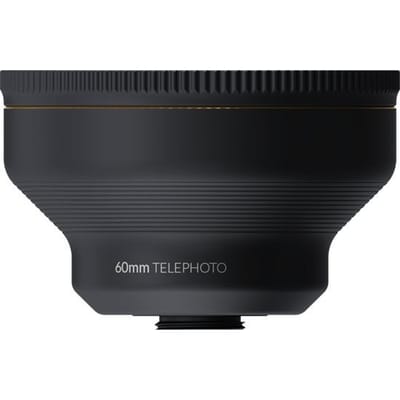 Shiftcam LensUltra 60mm Telelens – 2-5x scherpe optische zoom – Uitstekende scherptedieptecontrole – Gemaakt van fluorietglas en aluminium - Zwart
